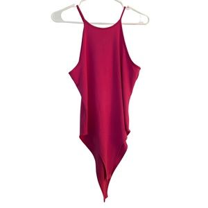 Zara | tank top bodysuit, hot pink